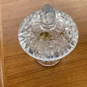 Bohemian Pinwheel Crystal Covered Dish